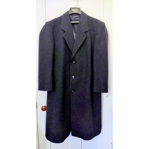 Men's Merino Wool Long Top Coat Stafford 44R Vintage New With Tags